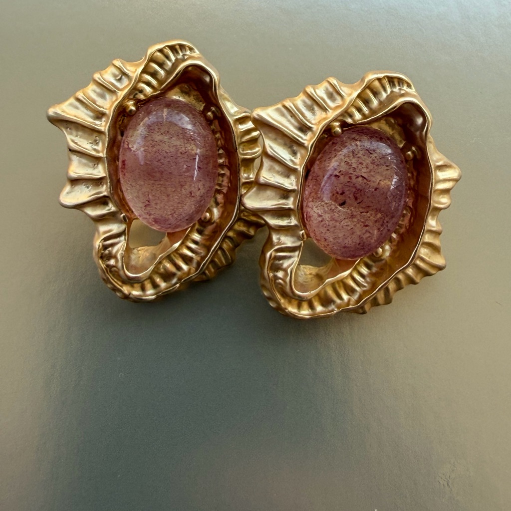 Vintage Gerard Yosca Gold Tone Earrings